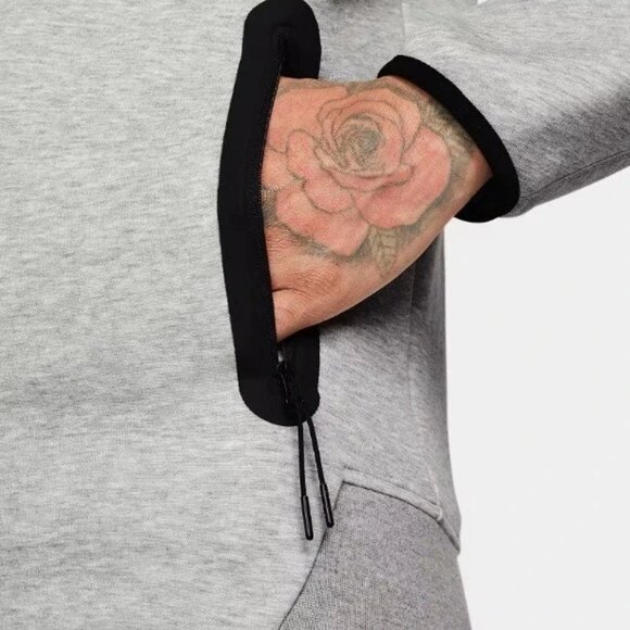 Nike Sportswear Tech Fleece Windrunner Hoodie Gray FB7921-063 Men's NEW - Picture 12 of 14